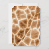 Invitation Giraffe à la crème Brown (Dos)
