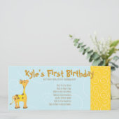 Invitation Giraffe Bébé d'or (Debout devant)