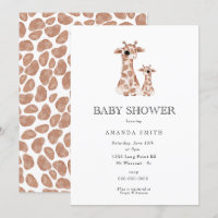 Giraffe Boho Maman et Baby shower Safari bébé