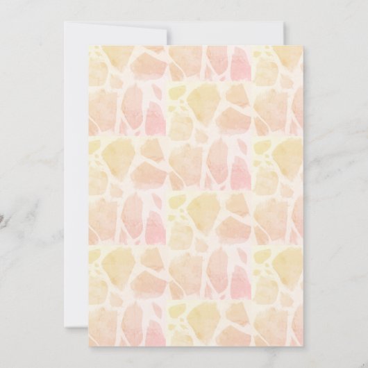 Invitation Giraffe Bois rustique Verdure Anniversaire (Dos)