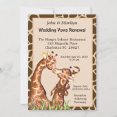 Invitation Giraffe Couple Vows Mariage Renouvellement (Devant)
