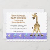 Invitation Giraffe de l'animal du parti (Devant)