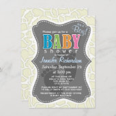 Invitation Giraffe d'Ivoire Poster de animal (Devant / Derrière)