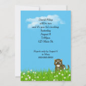 Invitation Giraffe du 2e anniversaire en herbe (Dos)