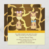 Invitation Giraffe Genre Reveale Party (Devant / Derrière)