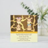 Invitation Giraffe Genre Reveale Party (Debout devant)