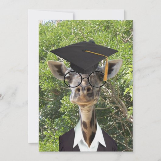 Invitation Giraffe Gold Tassel (Devant)