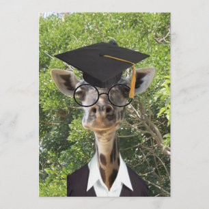 Invitation Giraffe Gold Tassel