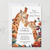 Invitation Giraffe Joy Un Safari d'Amour (Devant)