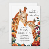 Invitation Giraffe Joy Un Safari d'Amour (Devant / Derrière)