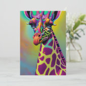 Invitation Giraffe Psychedelic Imaginaire caractère Portrait (Debout devant)