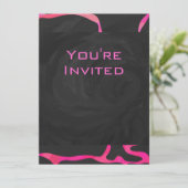 Invitation Giraffe rose chaude et noire (Debout devant)