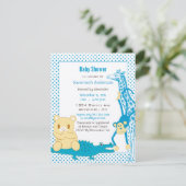 Invitation Giraffe Singe Alligator Baby Teddy Boy Douche (Debout devant)