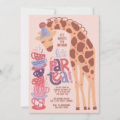 Invitation Giraffe Tea Party Anniversaire de enfant Party Inv (Devant)