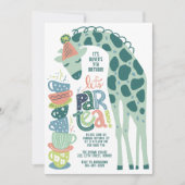 Invitation Giraffe Tea Party Anniversaire de enfant Party Inv (Devant)