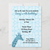 Invitation Giraffe Tower Anniversaire (Dos)