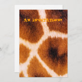 INVITATION GIRAFFES (Devant / Derrière)