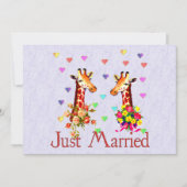Invitation Giraffes mariages (Devant)