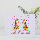 Invitation Giraffes mariages (Debout devant)