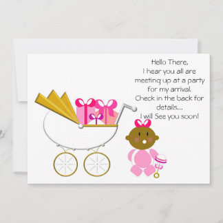 Invitation Girl_Baby Carriage (1) Invitation- Cadeaux
