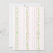 Invitation Girl baby carriage Monogram (Dos)