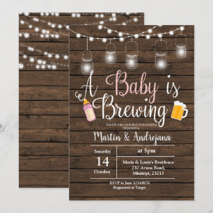 Invitation Girl BabyQ Coed BBQ Baby brasserie invi