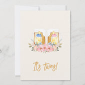 Invitation Girl Boy Twins Baby est en train de brasser le Bab (Dos)