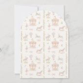 Invitation Girl Carousel Fairytale Cream Arch Birthday Party (Dos)