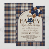 Invitation Girl Coquette Bear Baby Shower (Devant / Derrière)