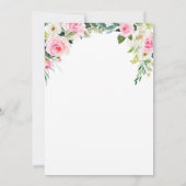 Invitation Girl Elephant rose rousse fleurs verdure feuillage (Dos)
