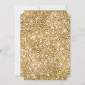 Invitation Girl Glam Parties scintillant or (Dos)