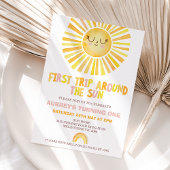 Invitation Girl Orange Premier voyage autour du soleil 1er an