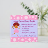 Invitation Girl Pink Bubbles Dance Considérant (Debout devant)