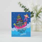 Invitation Girl Pirate Dragon Ship Anniversaire Fête Invitati (Debout devant)