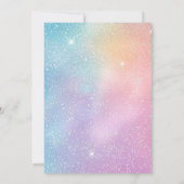 Invitation Girl Purple Stars Galaxy Anniversaire (Dos)