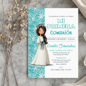 Invitation Girl’s First Communion Cute Catholic Religious
