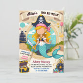 Invitation Girl Ship Enfants Cool Drapeau Bateau Pirate 2e an (Debout devant)