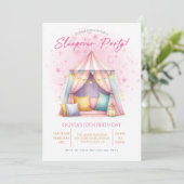 Invitation Girl Sleepover birthday party (Debout devant)