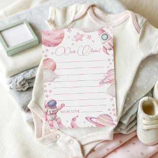 Invitation Girl Space Birthday Time Capsule Card