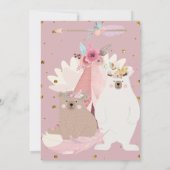 Invitation Girl Wild One Boho premier anniversaire (Dos)