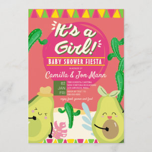 Invitation GIrls Baby shower Fiesta