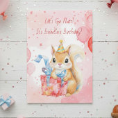 Invitation Girl's Birthday Party  | Adorable Squirrel  