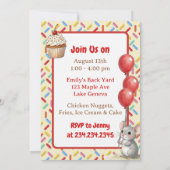 Invitation Girl's Birthday Party | Mouse & Cupcake Themed (Dos)