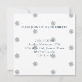 Invitation Girls Cute Deer Forest Hiver Thème Anniversaire Bl (Dos)
