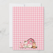 Invitation Girls Farm Avez-Vous Entendu Le Baby shower Moos (Dos)