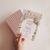 Invitation Girl's First Birthday Wild One Wildflower