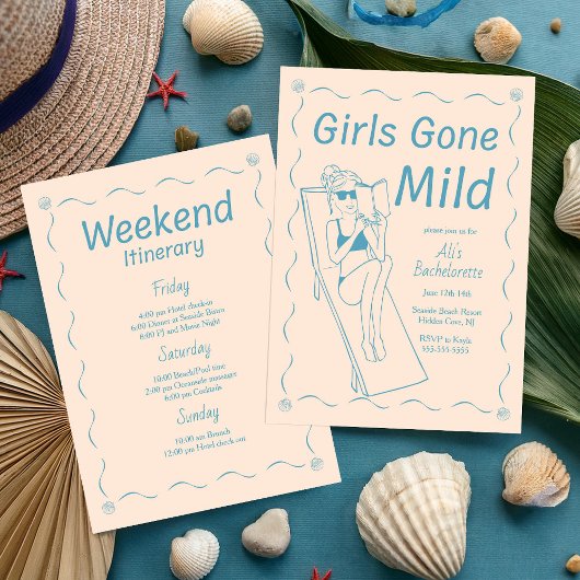 Invitation Girls Gone Mild Beach Bachelorette