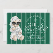 Invitation Girls Gone Mild Spa Bear Bachelorette (Devant)