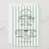 Invitation Girls Gone Mild Spa Bear Bachelorette (Devant)