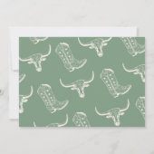 Invitation Girls Green Rodeo Wild et trois 3e anniversaire (Dos)